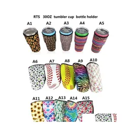 Other Fashion Accessories 15 Style Reusable Customizable 30Oz Tumbler Holder Er Bags Iced Coffee Cup Sleeve Neoprene Insated Sleeves Dhdy2