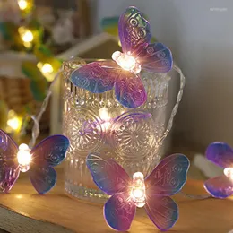 Strings Butterfly LED Fairy String Lights Battery Operated Wedding Christmas Outdoor Room Garland Decoration Curtain