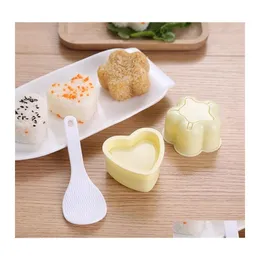 Sushi Tools Triangle Mod Sushi Riso al vapore Sea Tool Cucchiaio Modello originale Die Bambini Bento Stampi Cucina Drop Delivery Home Gard Dhfpo