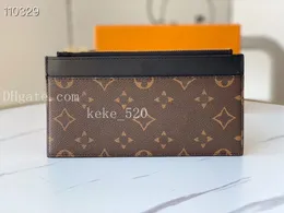 M80348 Slim кошелек сцепления мобильного телефона дизайнер пакетов Women Women Envelope Zipped Coin Key Card держатель карты Pochette Acsoctoirs Felicie Cles Sarah Wallet Wallet