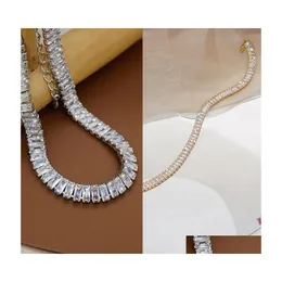 Łańcuchy Wyleczone złote sier łańcuchy naszynki dla kobiet temperament eleganckie naszyjniki żeńskie wesela impreza biżuteria prezent 443 d dho9j