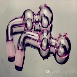 Accessori per narghilè angolo per vaso a sfera rosa Bong in vetro all'ingrosso Bruciatore a olio Tubi per acqua in vetro Rigs Fumatori