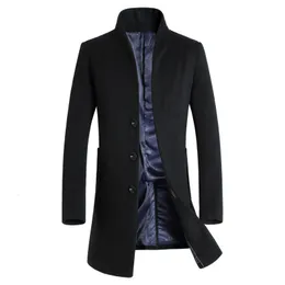 Men's Wool Blends Long Coat Men Fashion Pea Jacket Autumn Winter Jackets Mens en Overcoat Plus Size 5XL 6XL 221206