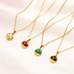 Halsketten mit Anhänger Mehrfarbige Designer-Halsketten mit Anhänger 18 Karat vergoldete Halskette Luxusmarke Blumenhalskette Damen Lange Kette Premium-Schmuckzubehör Paar