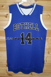 Men Women Youth #14 Zach LaVine Throwback High School Basketball Jersey Bothell Stitched Custom Any Number Name Ncaa XS-6XL