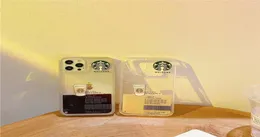 Mooie vloeibare Starbuck Clear CoSon Cases voor iPhone 14 13 12 11 Pro Max 14PromAx 14Plus 14Pro 13PromAx 13Pro 12PromAx 12Pro 11PR8543481
