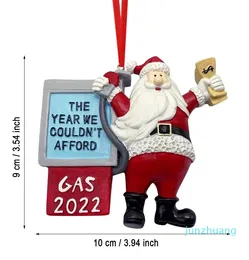 Funny Xmas Santa Claus Ornaments The Year We Couldn't Afford Gas New Year Christmas Tree Hanging Pendant Decoration