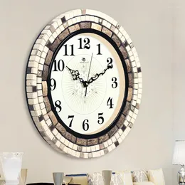 Wall Clocks Ponig Metal Large Clock Modern Design Mosaic Home Living Room Decoration Decor Kitchen Huge Horloge