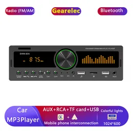 1 DIN Car Stereo Bluetooth Chiamate in vivavoce USB Ingresso AUX Unità principale Ricevitore radio AM FM