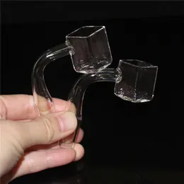 Hookahs Sugar Cube Quartz Banger Nail Quartz Bowl 10mm 14mm 18mm Female Male Domeless Nails For Dab Rig