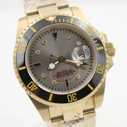 Herrens Watch Master Series grå skiva högkvalitativ 18K guldstålband Rotary Ceramic Watch 11