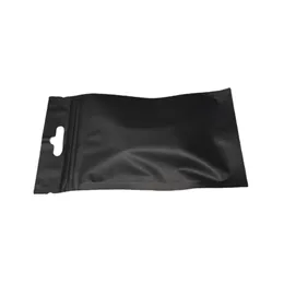 Black Reclosable Zip lock Clear Plastic Packing Pouch Self Sealing Storage Package Bags Aluminum Foil Zipper Package Bag factory