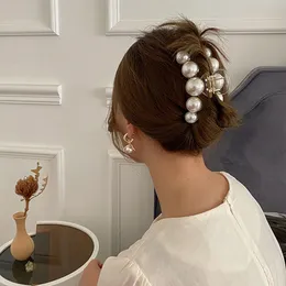 Novo elegante pérola garras de gabinete de cabelo women hailpins acessórios de cabelo meninas cabelos cabelos pente -criptop karrettes
