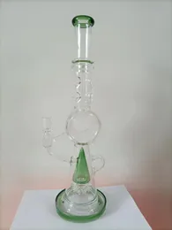 18 インチイエローガラスウォーターボン水ギセル アームツリー Perc Dab リグ 14 ミリメートルメスジョイント喫煙パイプ付き