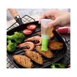 Salladverktyg Portable Oil Bottle BBQ Brush Sile Kök matlagningsverktyg Bakade Crepes Cam med små tillbehör lager grossist drop dhkar