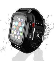 غلاف واقي الأشرطة الذكية مع أشرطة Watch For Apple Watch 4 Iwatch Band 44mm 40mm أسود سوار سوار سويكون ناعم مقاوم للماء 7937172