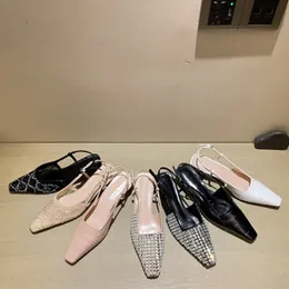 Designer Donna Strass Cinturino alla caviglia Sandali con tacco Raso Punta a punta Tacchi alti Tacchi a spillo Décolleté Stringate Scintillanti Scarpe da sposa da sposa