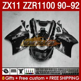 Полная обтекала для Kawasaki Ninja ZX 11 R 11R ZX11 R ZZR1100 ZX11R 90 91 92 BODY 164NO.88 ZZR 1100 CC ZX-11R ZZR-1100 1990 1991 1992 ZX-11 R 90-92 ABS FACING STOCK