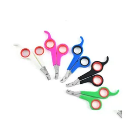 Dog Grooming Pet Nail Claw Trimmer Stainless Steel Beauty Tools Dog Cat Nails Scissor Grooming Scissors Cutter Pets Health Tool Anim Dhium