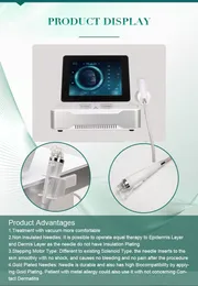 Microneedling Fractional RF Microneedle Machine Face Lifting RadioFrequency Stretch Marks Borttagning 10 25 64 Pin Needle Catroner Kostnad