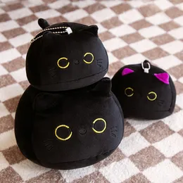 9/15 cm Cartoon Black Cat Giocattoli di peluche Mini Size Animal Cat Dolls Lovely Portachiavi Ciondolo Giocattoli Cute Finger regalo per bambini Ragazze