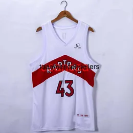 All Emelcodery 10 Styles Jersey 43# Siakam New White Basketball Jersey Настраивает любое число названием xs-5xl 6xl