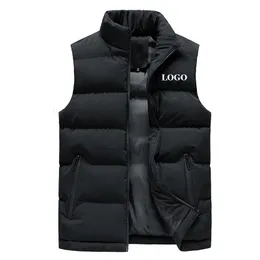 Chalecos para hombres Otoño Invierno Chaleco cálido Marca personalizada Hombres Chaqueta Down Algodón Chaqueta sin mangas Chaleco Cálido para hombre Abrigo al aire libre 221206