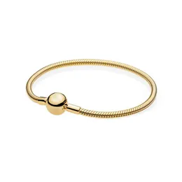 925 Silver Chain Gold Bracelet Women Fit Pandora Diy Charm Jewely Bead Accessoire Basic armbanden met Origina Box2585