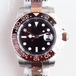 Automatisk mekanisk klocka för män 40mm rostfritt stål remmar fällande spänne safir glas montre de luxe vattentät manlig armbandsur