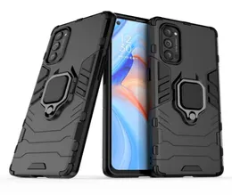 F￶r Oppo Reno 4 Pro Case Luscious Solid Ring Firm Rugged Combo Hybrid Armor Bracket Impact Portable Cover f￶r Oppo Reno 4 Pro7506091