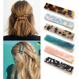 Mode Frauen Metall Acetat Haar Pin Clip Leopard Geometrische Haarnadeln Grips Haarspange Haar Zubehör
