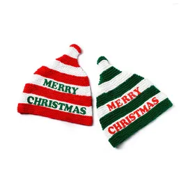 Berets Three Hat Christmas Treams Hats البالغين يرتدون سانتا بوكس ​​كروشيه متماسك الرجال الحجم الشتاء كبير