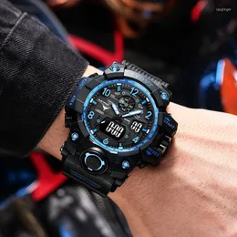 Wristwatches Fashion Outdoor Sport Watch Men Multifunction Watches Alarm Clock Chronograph 5Bar Waterproof LED Digital Reloj Hombre