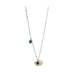 ペンダントネックレスJujia Turkish Crystal Evil Eyey Eye Pendant Necklace Women Gold Color Jewelry Seatear