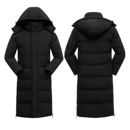 Giù Parka da uomo Autunno Inverno Caldo cappotto spesso antivento con cappuccio Capispalla nero grigio rosso lungo parka cappotti 221207