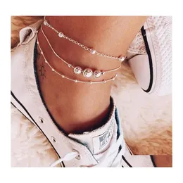 Anklets Anklets Fashion Fashion 여성 Anklet Jewelry 액세서리 Bohemian Boho Summer Beach Bead Girl Jewellery Fine Foot C3 Drop Delivery DHCRX