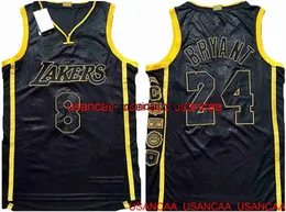 Maglie da basket Bryant cucite 8 24 Jersey Sportswear Black Mamba personalizzato uomo donna gioventù XS-5XL 6XL