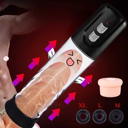 Sexmassager Toy Pump Large Penis Pump Tool For Men Penile Extender Toys utvidgning Dick Vakuumpumpar Male Masturbator Cock Sucking