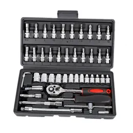 Other Hand Tools Socket Wrench Car Repair Spanner Set Key Ratchet Tool Set.universal Kit. 221207