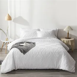 Bedding sets Bedding sets WOSTAR Nordic simple white duvet cover set bedroom double bed luxury quilt cover bedding set home textiles 220x240cm king size 221208