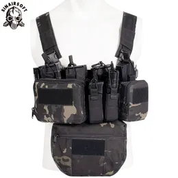 Gilet da uomo CS Match Wargame TCM Chest Rig Airsoft Gilet tattico Militare Gear Pack Magazine Pouch Holster Molle System Vita Uomo Nylon Swat 221208