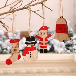 زخارف عيد الميلاد 1pcs زخرفة خشبية شرائح خشبية القواطع للأطفال الصغار ديكور ديكور ديك