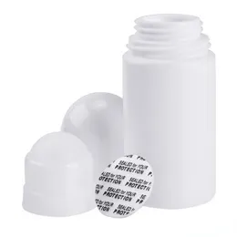 50 مل لفة بلاستيكية بيضاء على زجاجة سفر قابلة لإعادة تعبئة مزيل العرق حاويات DIY الزجاجات العطرية التعبئة الشخصية المحمولة
