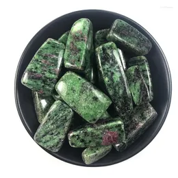 Dekorativa figurer 100g naturliga kvartskristaller röd och grön skatt av sand grus degaussing malm kristallstenar mineraler