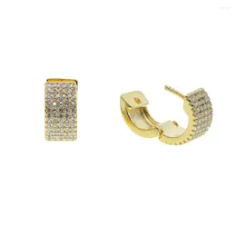 Orecchini a cerchio 2022 Arrivati piccoli circa 13 mm Huggie Micro Pave Cz Cerchio classico Orecchino in zirconi cubici color oro argento