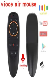 G10 Voice Remote Control 24G Wireless Air Mouse Microfoon Gyroscoop IR Leren voor Android TV Box T9 H96 Max X96 Minidropshipp8970630