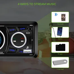 Reproductor de Radio Bluetooth para coche, MP3 estéreo para coche, Audio FM, Control remoto inalámbrico, cargador USB en el tablero, máquina de entrada AUX, receptor GPS