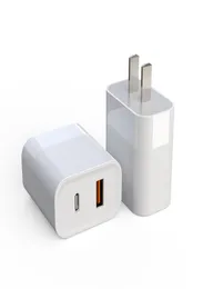 Cell Phone Chargers PD USB and TypeC 2 Ports Quick Charger QC30 Fast Phone Charging Adapter8584434