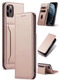 Magnetic Folio Case para Samsung A20 S21FE S21 Ultra A30 A50 A70 A90 5G A51 A71 S22 Plus A13 Google Pixel 6 Pro Slots4186221