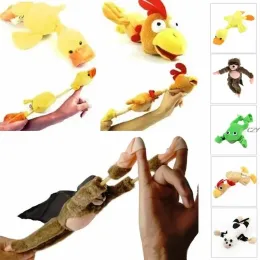 Favor Soft Cute Children Flying Monkey Slingshot Flying Plush Chicken Duck Screaming Novelty For Fun Toys wholesale